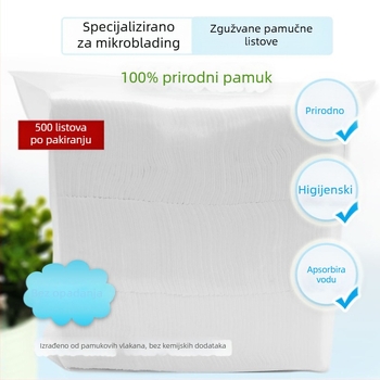 Debeli pamukovi tamponi za uklanjanje šminke, čisti pamuk, 500 komada