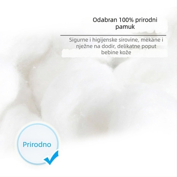 Debeli pamukovi tamponi za uklanjanje šminke, čisti pamuk, 500 komada