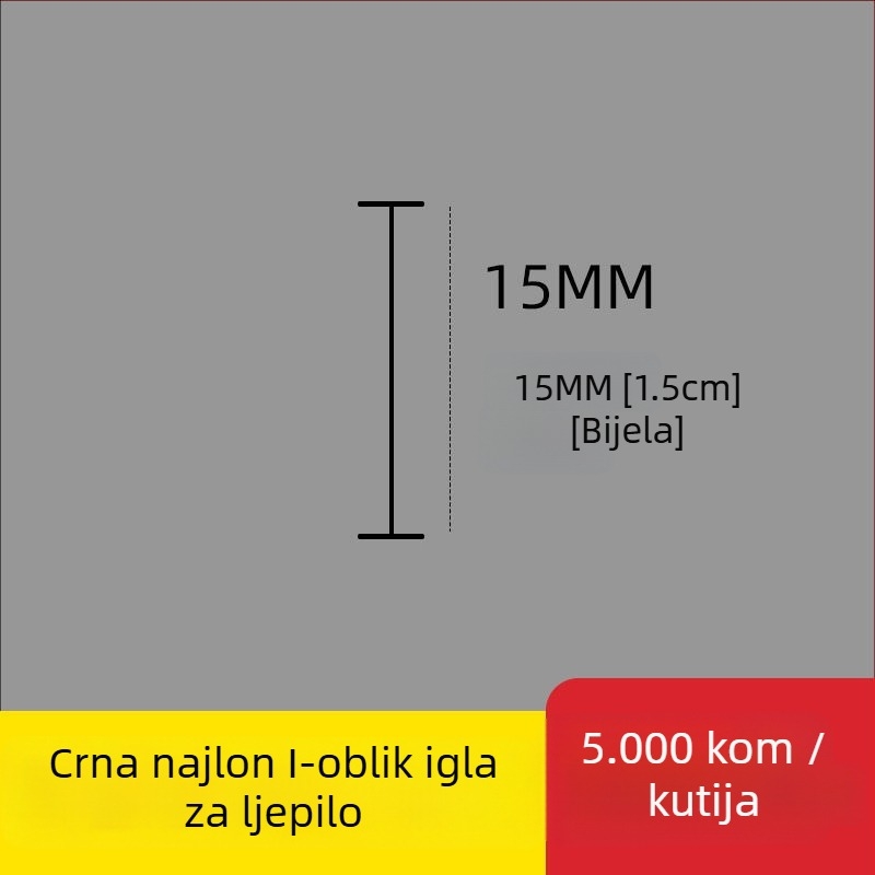 Igla za etikete od najlona, I-oblik, tanka plastična igla, 10.000 kom.; Materijal: reciklirani PP; Primjena: hlače, čarape, duksevi, donje rublje, zavjese, odjeća, stražnja kopča grudnjaka