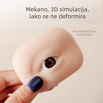 5D silikon modul za vježbanje očiju i obrva za tetoviranje - mekan silikon, 3D simulacija oka i obrva, za početnike