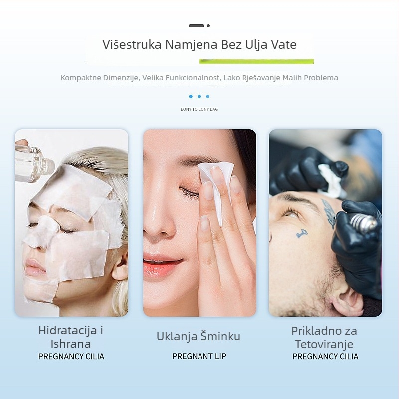 Indy debeli pamukasti diskovi za uklanjanje šminke – bez dlačica, za lice, spremni za privatnu oznaku