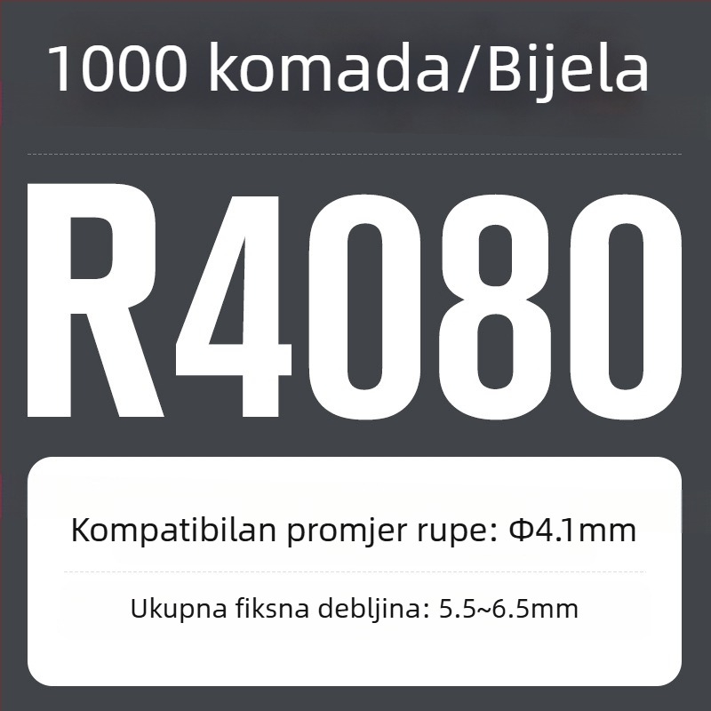 R-tip najlonska zakovica, plastična proširenja i plastična kopča; Materijal: Nylon PA-66; Standard: Nacionalni standard; Tip pin: Zakovice