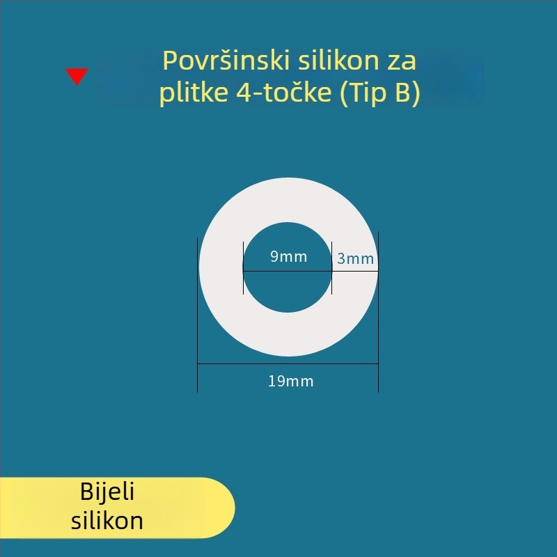 Brtvna podloška za ulaz vode i tuš crijev — silikon i nitrilna guma, Water in Heaven, moderni minimalistički stil
