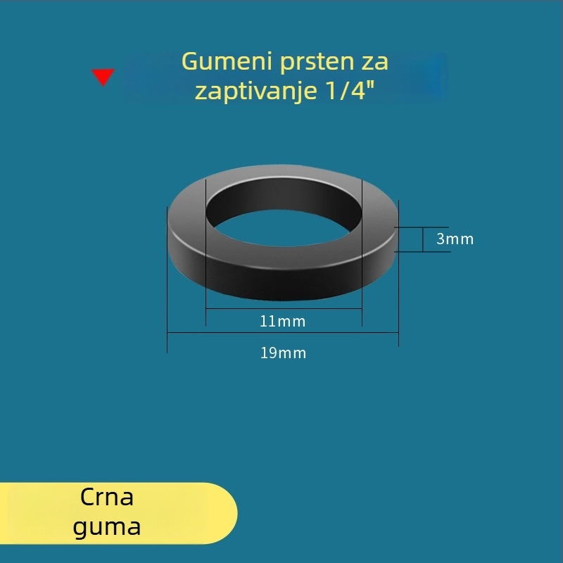 Brtvna podloška za ulaz vode i tuš crijev — silikon i nitrilna guma, Water in Heaven, moderni minimalistički stil