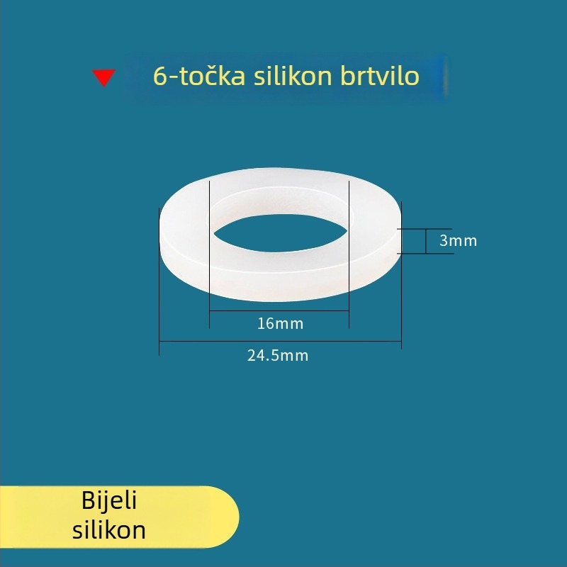Brtvna podloška za ulaz vode i tuš crijev — silikon i nitrilna guma, Water in Heaven, moderni minimalistički stil