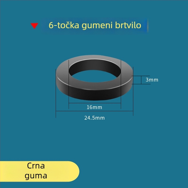 Brtvna podloška za ulaz vode i tuš crijev — silikon i nitrilna guma, Water in Heaven, moderni minimalistički stil