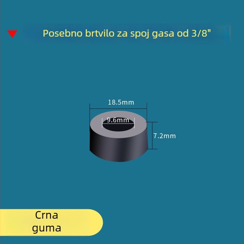 Brtvna podloška za ulaz vode i tuš crijev — silikon i nitrilna guma, Water in Heaven, moderni minimalistički stil