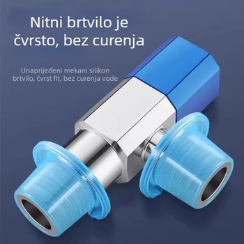 Plastični kutni ventil s brtvom za vodu — moderni minimalistički stil