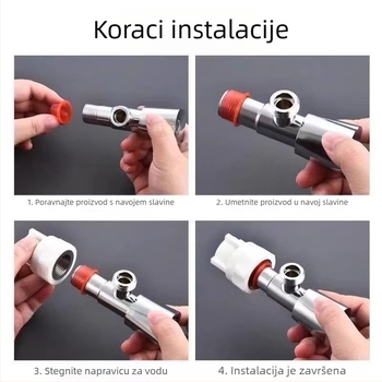 Plastični kutni ventil s brtvom za vodu — moderni minimalistički stil