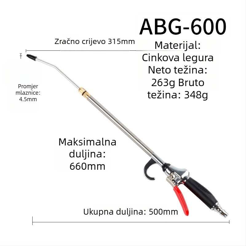 Sanyu AR-10 pneumatski pištolj za izduvavanje prašine, visokotlačno čišćenje prašine, piston od plastike-čelika, 0,15 kg