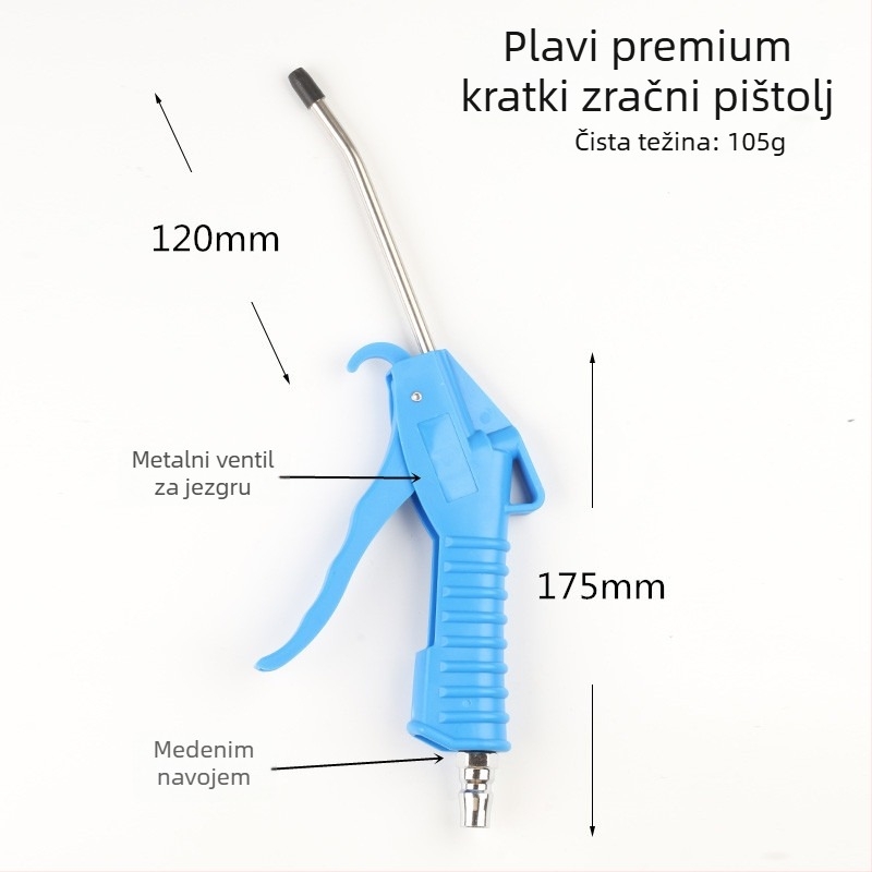 Sanyu AR-10 pneumatski pištolj za izduvavanje prašine, visokotlačno čišćenje prašine, piston od plastike-čelika, 0,15 kg