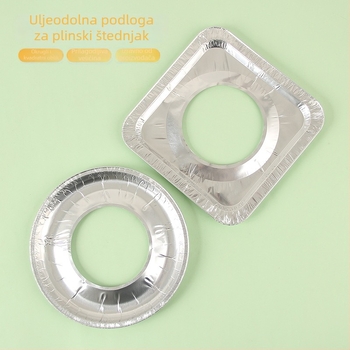 Podložak od aluminijske folije za plinsku ploču, kružna, 50 mikrona, podložak za štednjak, Dongsheng