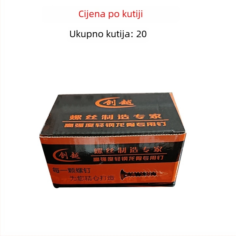 Snowteng samorezne vijčane za suhozid, s utisnutom glavom, fosfatni premaz, čelik 1022, GB14210