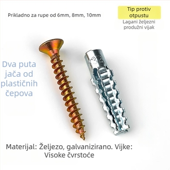 Auto proširni vijak s željeznom proširnom cijevi, Neck Strength marka, klase B i C