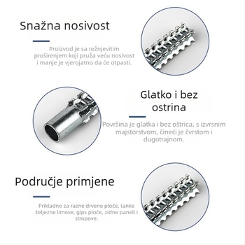 Auto proširni vijak s željeznom proširnom cijevi, Neck Strength marka, klase B i C