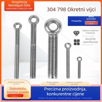 304 nehrđajući čelik spojni vijak s otvorom, okrugla glava, Gb798 standard