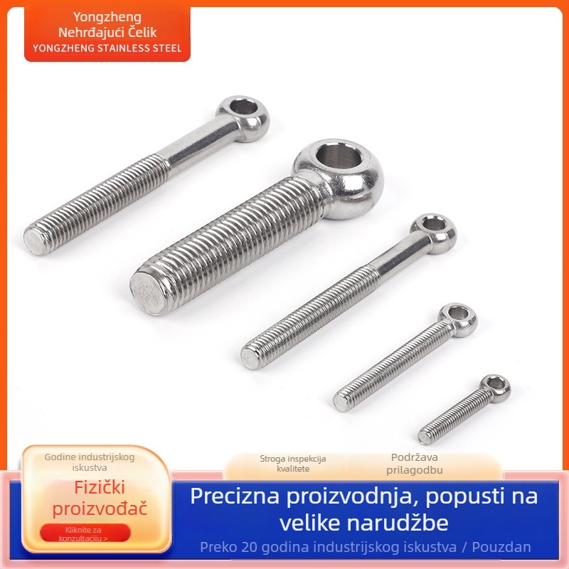 304 nehrđajući čelik spojni vijak s otvorom, okrugla glava, Gb798 standard