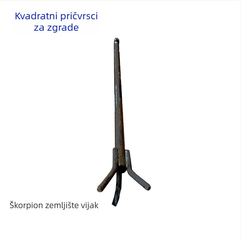 Sidreni vijci za čelične konstrukcije – ugrađeni dijelovi, GB799, Q235 čelična, završna obrada: prirodna boja