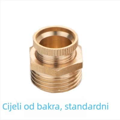 Bakreni ventil za ispuštanje zraka iz zračnog kompresora, ručni pogon, jednosmjeran protok, ispuštanje vode