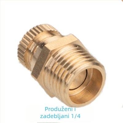 Bakreni ventil za ispuštanje zraka iz zračnog kompresora, ručni pogon, jednosmjeran protok, ispuštanje vode