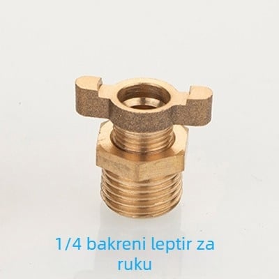 Bakreni ventil za ispuštanje zraka iz zračnog kompresora, ručni pogon, jednosmjeran protok, ispuštanje vode