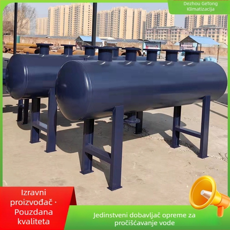 Distribucijski vodeni razvodnik za centralni klimatizacijski sustav i podno grijanje, nehrđajući čelik, model Diverter, stil moderni minimalizam