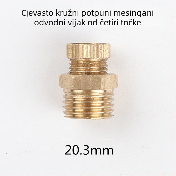 Bezoslani odvodi zraka kompresor – vijak ventil, bakreno kućište, ručno upravljanje, jednosmjeran protok, leptir ventil, brzi ispušni ventil