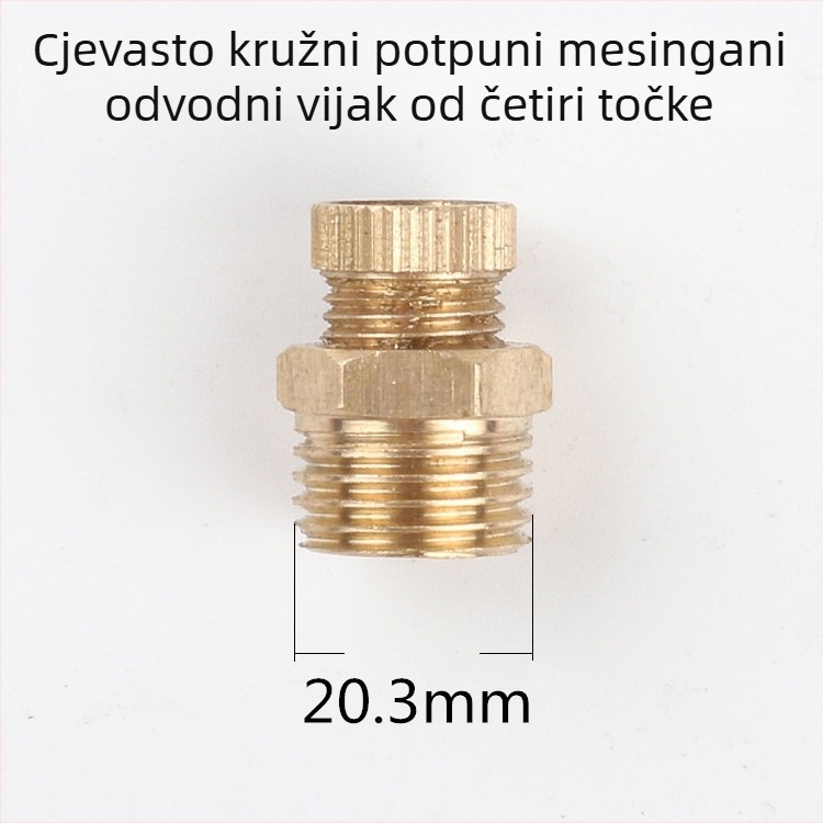 Bezoslani odvodi zraka kompresor – vijak ventil, bakreno kućište, ručno upravljanje, jednosmjeran protok, leptir ventil, brzi ispušni ventil