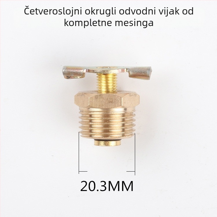 Bezoslani odvodi zraka kompresor – vijak ventil, bakreno kućište, ručno upravljanje, jednosmjeran protok, leptir ventil, brzi ispušni ventil