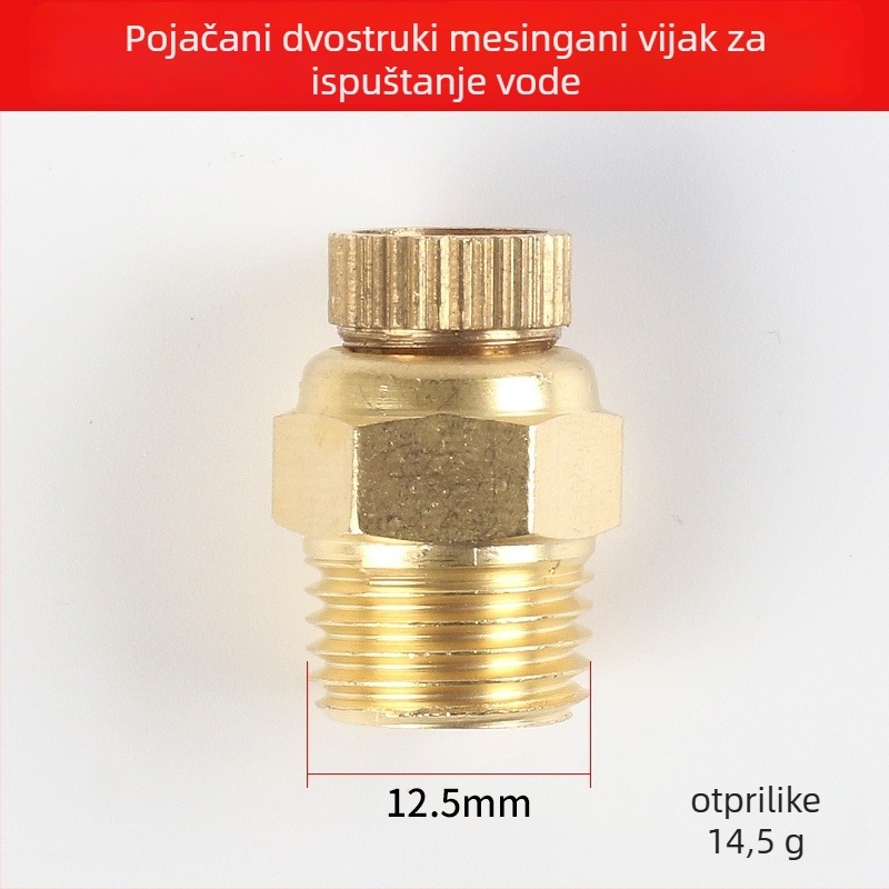 Bezoslani odvodi zraka kompresor – vijak ventil, bakreno kućište, ručno upravljanje, jednosmjeran protok, leptir ventil, brzi ispušni ventil