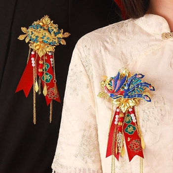 Set corsage za vjenčanje za rodbinu i goste — tkaninski corsage, kineski stil, za svadbu, brend Orange nuo yibai