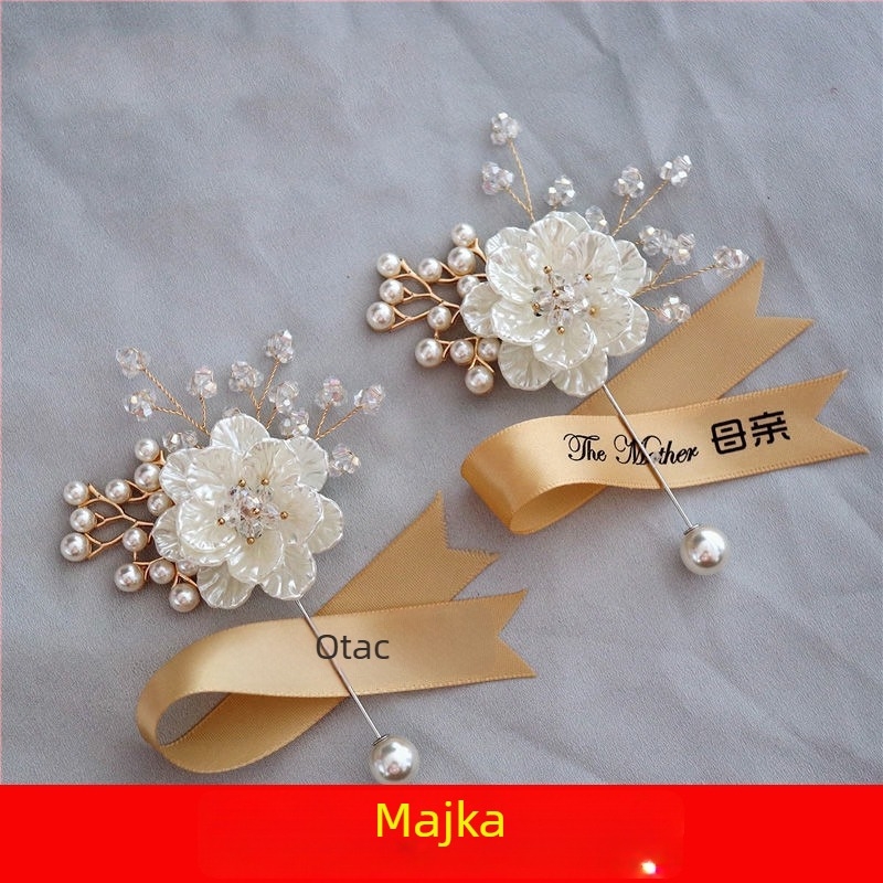 Vjenčani set buketa u korejskom stilu s temom šume za nevjenu i mladoženju, broševi za kumove, narukvice za djeveruše i ručni cvijet za sestru (Stil: Korejski; Sadržaj: Vjenčane boutonieres; Broševi za kumove; Narukvice za djeveruše; Ručni cvijet za sestru