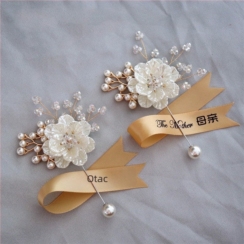 Vjenčani set buketa u korejskom stilu s temom šume za nevjenu i mladoženju, broševi za kumove, narukvice za djeveruše i ručni cvijet za sestru (Stil: Korejski; Sadržaj: Vjenčane boutonieres; Broševi za kumove; Narukvice za djeveruše; Ručni cvijet za sestru