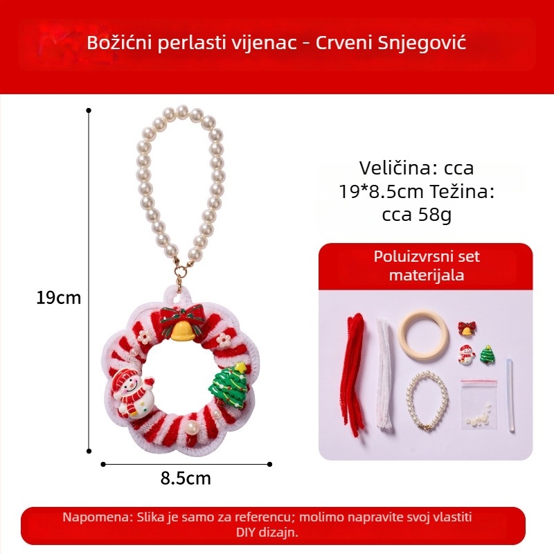 DIY Božićni vijenac set — Brend MEI KE; Materijal: Twist stick; Stil: Moderan i minimalistički; Ručno izrađeno