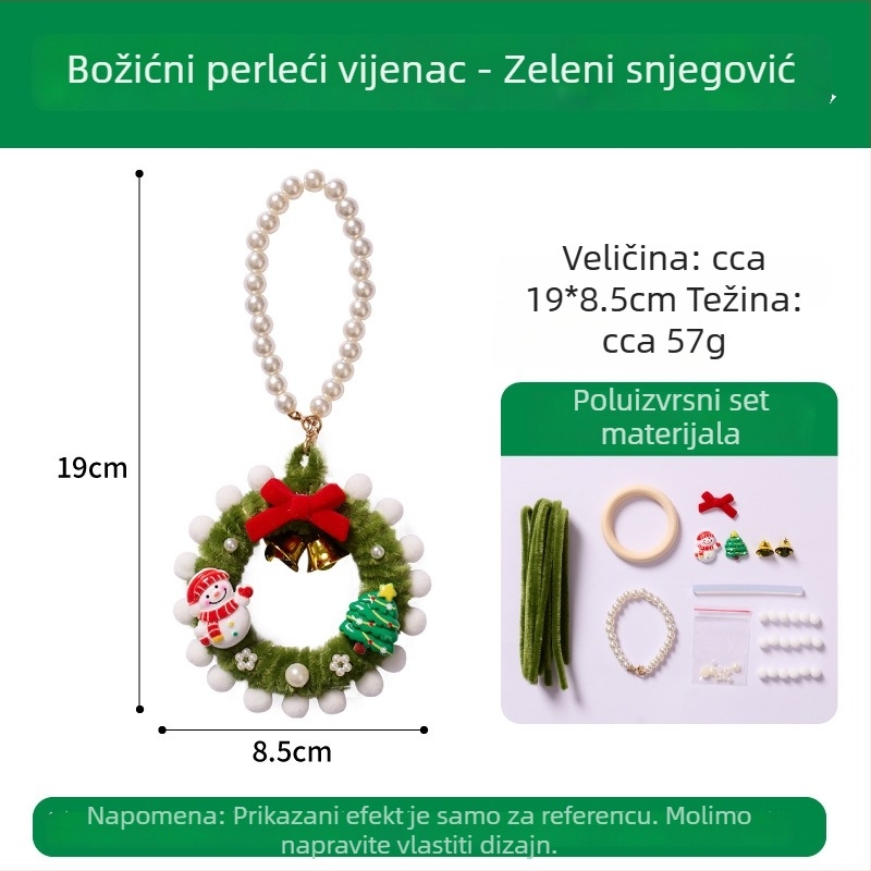 DIY Božićni vijenac set — Brend MEI KE; Materijal: Twist stick; Stil: Moderan i minimalistički; Ručno izrađeno