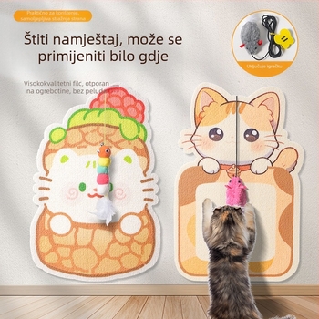 PVC ploča za grebanje mačaka, vertikalno montirana na zid, može se rezati, karikatura stil, brend Xinfeng Star