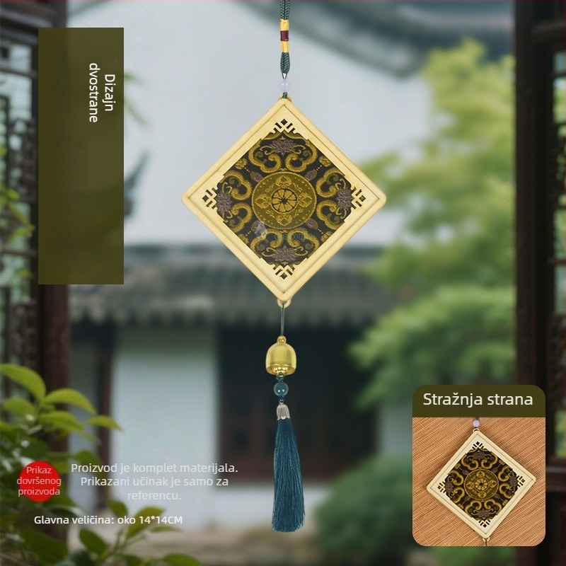 Drveni privjesak Mokoko — etnički, kineski, novi kineski, drevni stil; Šifra 03