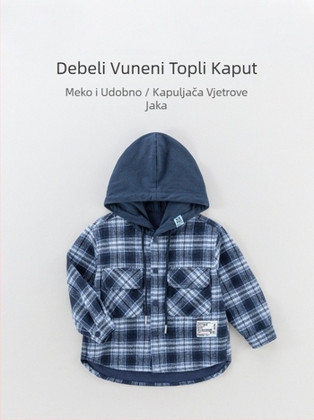 Dječja zimska majica s dugim rukavima, korejskog stila, flis unutrašnjost, tkanina od pamuk-mešavine 35% pamuka, za djecu 3–8 godina, okrugli vrat