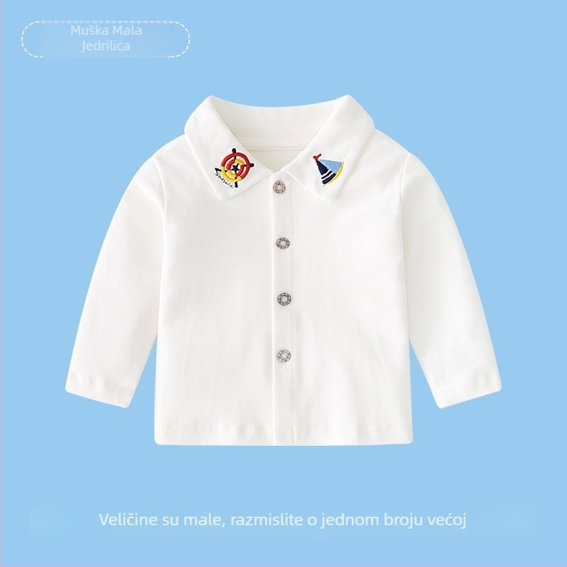 Dječja pletena košulja od 100% pamuka, unisex, dugi rukav, A-kategorija, za sve sezone