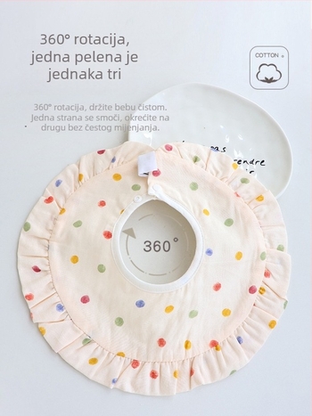 Princeza baveta za novorođenče – vodootporna, otporna na mrlje, 95% pamuk, unisex
