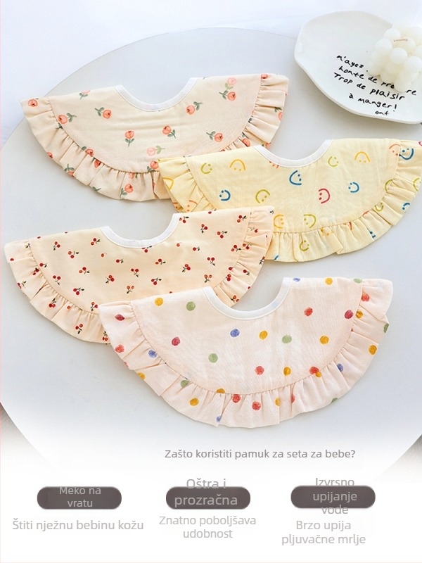 Princeza baveta za novorođenče – vodootporna, otporna na mrlje, 95% pamuk, unisex