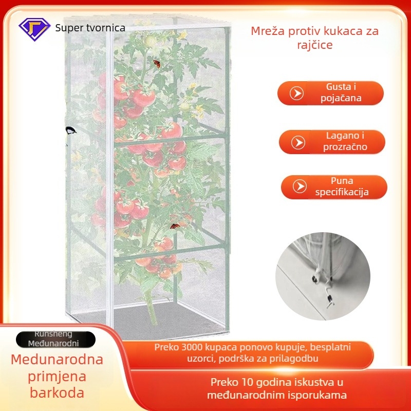 Mrežasti pokrov protiv insekata za rajčice, staklenik i vrt – plast, repelent za insekte i ptice