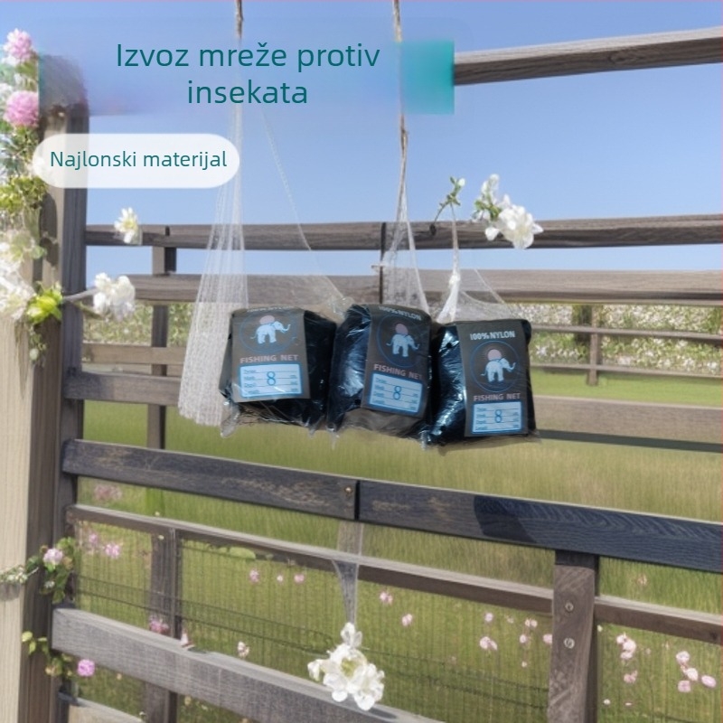 Mreža protiv ptica od visokoučinkovitog poliestera | Otvori 3x3 | Promjer vlakna 150 d | Životni vijek 0,6 | Marka Jun Hongtu