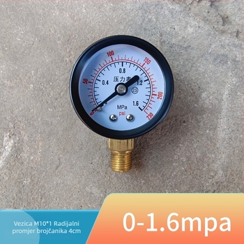 Dijafragmatski mjerač tlaka – Y40, aksijalno-radijalni, raspon 0-1,6 MPa, spoj M10x1
