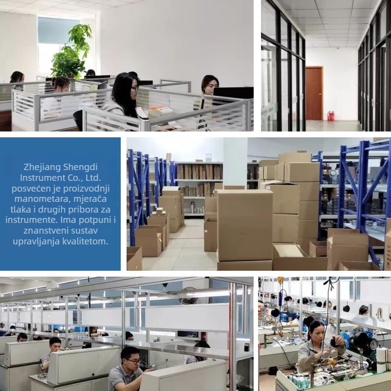 Tlakomjer otporan na šok YN100ZT, navoj M20×1.5, raspon -0.1 do 100, preciznost 1.6