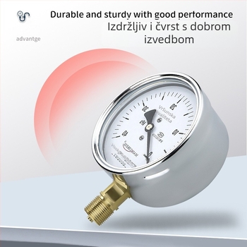 YE100 membranski manometar s prozirnim prednjim kućištem od smole, M20×1.5, raspon -100 do 100 kPa, točnost klase 2.5