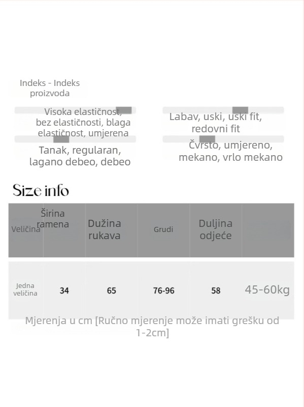Pulover s V-izrezom, uski kroj, gusta pletenina, smjesa poliestera i najlona, dugi rukavi.