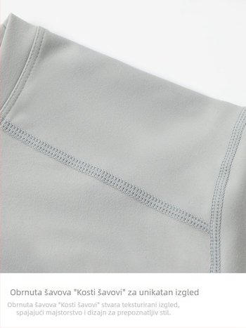 Unisex pleteni top s okruglim izrezom i dugim rukavima, odvodi vlagu, jednostavan uzorak, jesen, za trčanje i vožnju biciklom