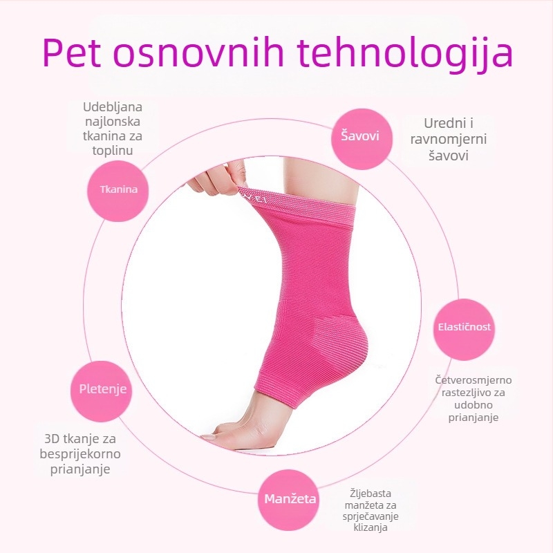 Zaštita gležnja od najlona, topla, pogodna za jogu, fitness i ples