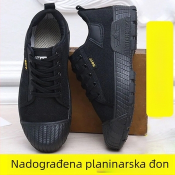 Muške platnene tenisice za trening, gornji dio od platna, potplat injekcijski oblikovan, niski potpetica 1-3 cm, izdanje jesen 2024